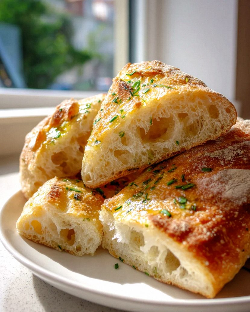 Aromatisch Bärlauch Ciabatta mit Olivenöl backen – So geht's! – Schritt 1