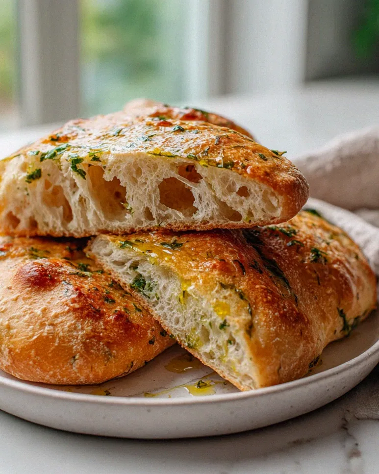 Aromatisch Bärlauch Ciabatta mit Olivenöl backen – So geht's! – Schritt 2