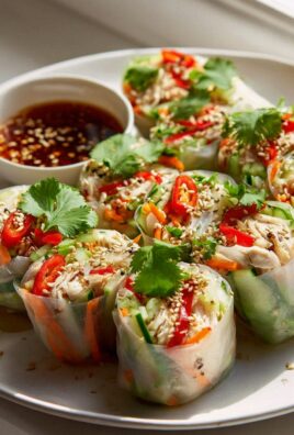 Asian Chili Chicken Rice Paper Wraps: Quick & Zesty!