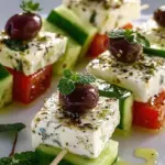 Blitzschnelle Feta Spieße mit Gurke: Frisches Rezept leicht gemacht