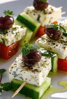 Blitzschnelle Feta Spieße mit Gurke: Frisches Rezept leicht gemacht