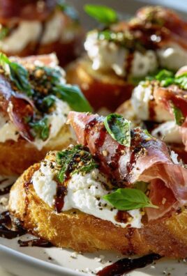 Burrata und Beef Putenschinken Crostini – Ein Genuss für Feinschmecker!