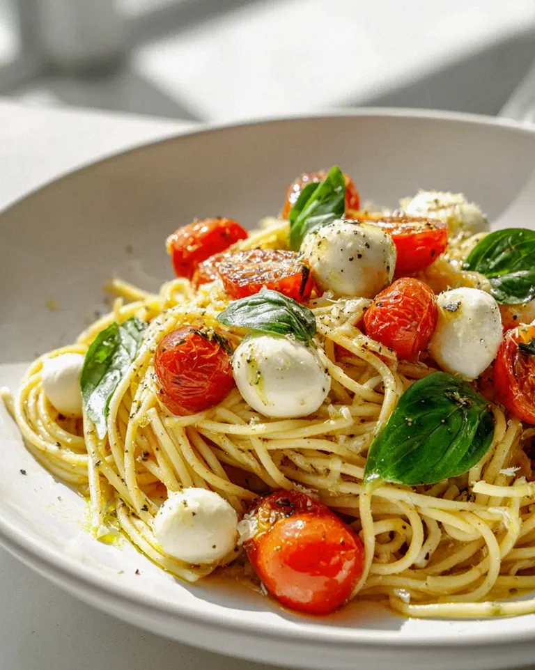 Caprese Mozzarella Sommerpasta Rezept: Leicht & frisch!