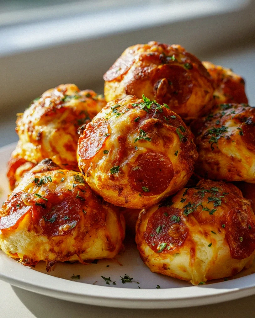 Cheesy Beef turkey pepperoni Pizza Balls mit Knoblauchbutter-Glasur – Schritt 1
