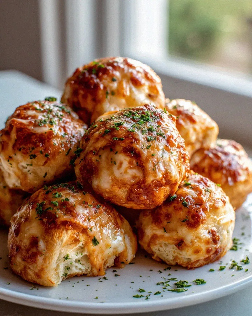 Cheesy Beef turkey pepperoni Pizza Balls mit Knoblauchbutter-Glasur – Schritt 2