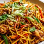 Crispy Airfryer Chicken Chow Mein Noodles