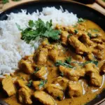 Curry-Geschnetzeltes mit Reis