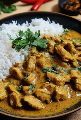 Curry-Geschnetzeltes mit Reis