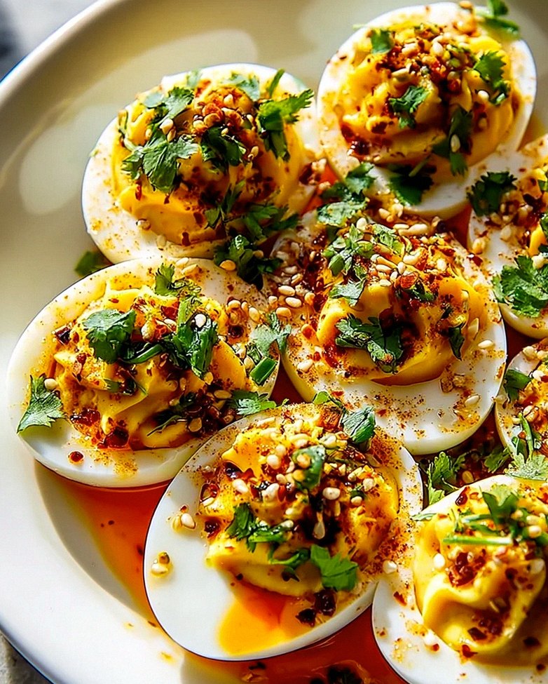 Feurig-scharfe Chili-Knoblauch Gefüllte Eier – Jetzt probieren! – Schritt 1