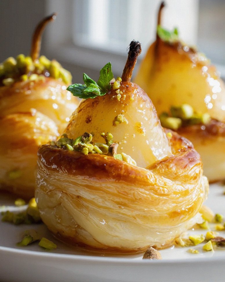 Gebackene Birnen im Blätterteig – Süßes Rezept schnell gemacht