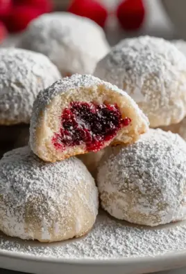 Gefüllte Himbeer-Mandel Snowball Cookies – Dein neues Lieblingsrezept