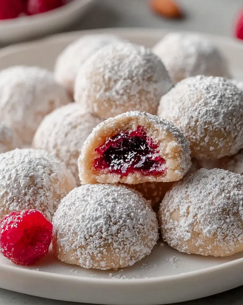 Gefüllte Himbeer-Mandel Snowball Cookies – Dein neues Lieblingsrezept – Schritt 2