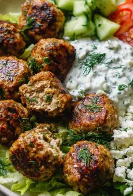 Griechische Hähnchen-Hackbällchen: Mediterraner Genuss!