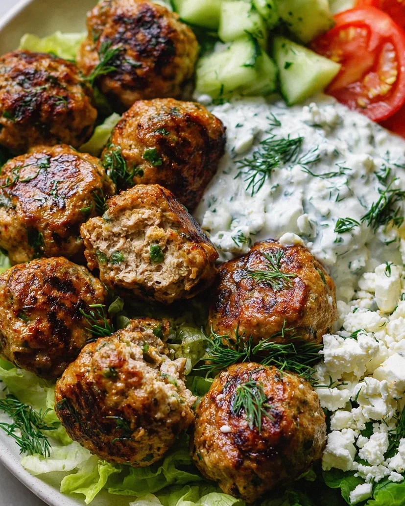 Griechische Hähnchen-Hackbällchen: Mediterraner Genuss!