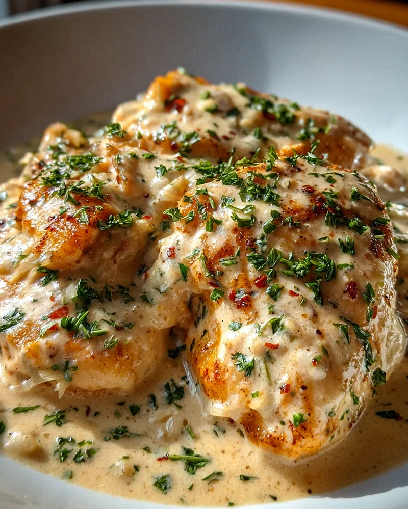 Hähnchenfilet in Frischkäse-Parmesan-Soße