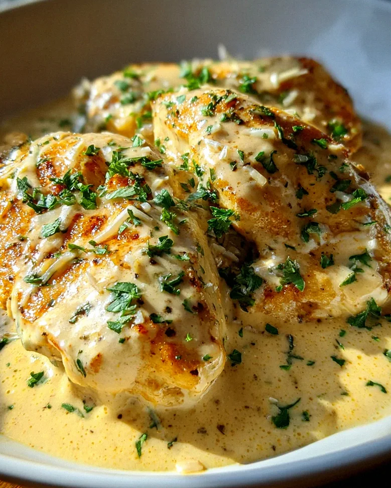 Hähnchenfilet in Frischkäse-Parmesan-Soße – Schritt 1