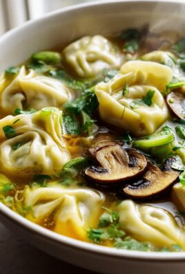Herzhafte Vegane Dumpling Suppe mit Tofu & Pilzen Rezept