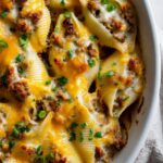 Herzhafter Cheeseburger Pasta Auflauf mit Beef – Familienrezept