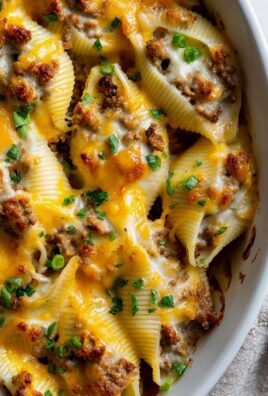 Herzhafter Cheeseburger Pasta Auflauf mit Beef – Familienrezept