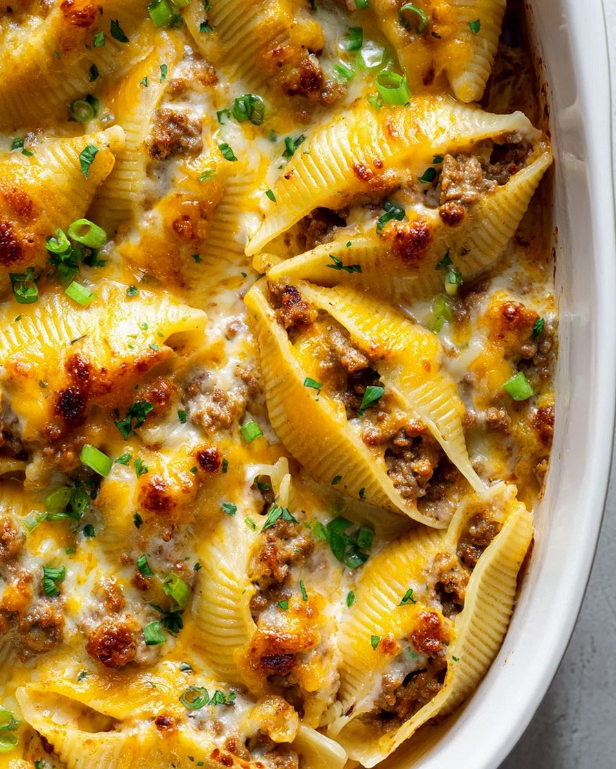 Herzhafter Cheeseburger Pasta Auflauf mit Beef – Familienrezept – Schritt 2