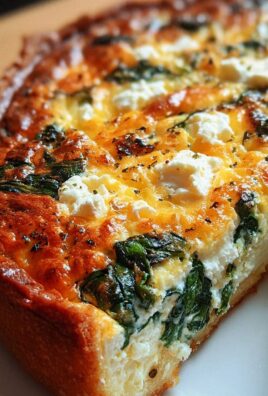 Hüttenkäse und Spinat Krustenlose Quiche