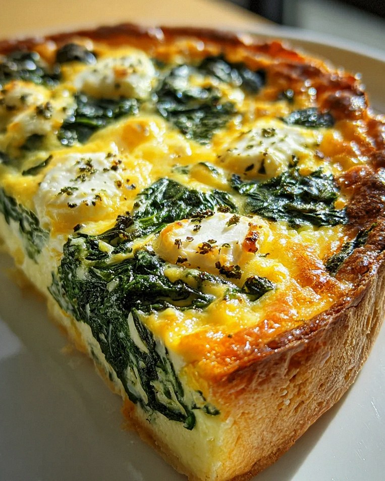 Hüttenkäse und Spinat Krustenlose Quiche – Schritt 2
