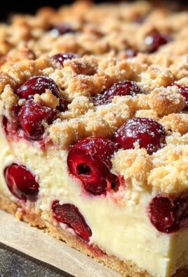 Käsekuchen mit Kirschen