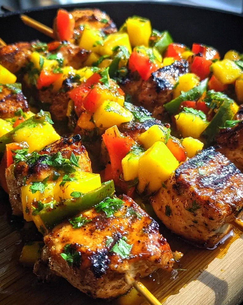 Karibische Hähnchenspieße mit Mango-Salsa – Schritt 1
