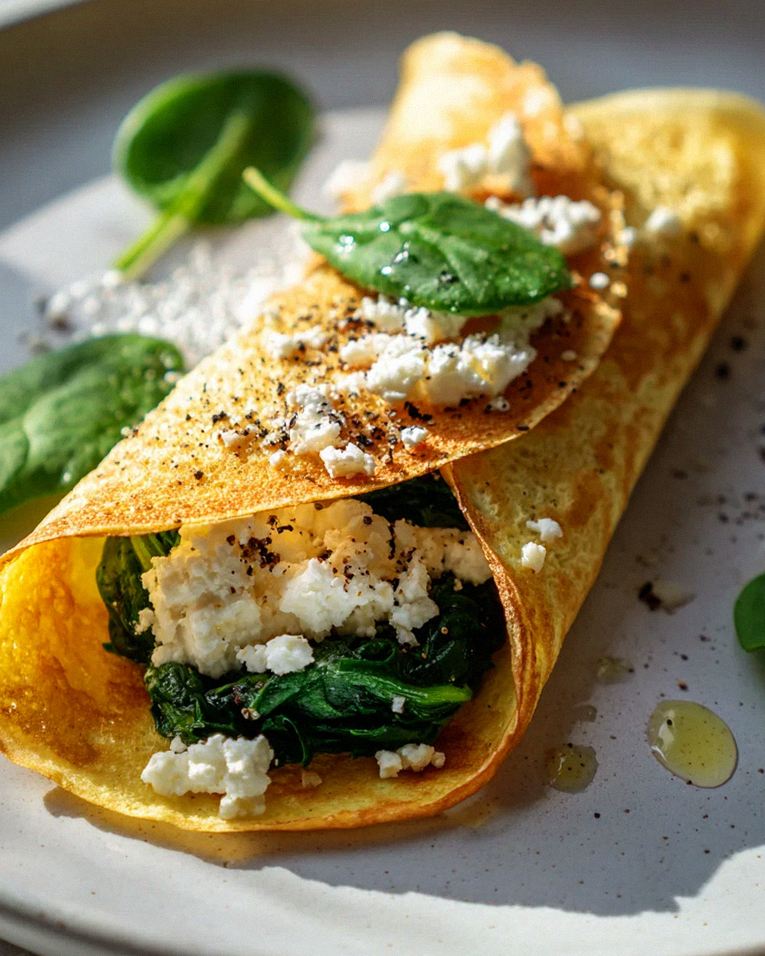 Keto Pfannkuchen Wraps mit Spinat & Feta: Dein perfektes Rezept – Schritt 2
