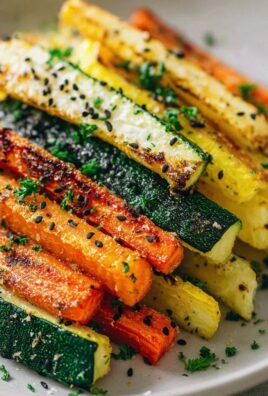 Knusprige Gemüse Sticks aus Zucchini, Kartoffeln & Karotten