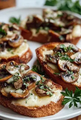 Knusprige Käse Beef Champignon Knoblauch Toasts – Lecker!