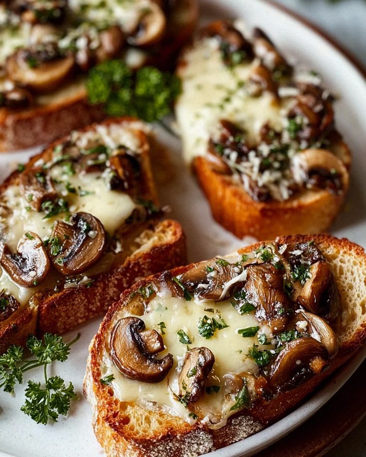 Knusprige Käse Beef Champignon Knoblauch Toasts – Lecker! – Schritt 2