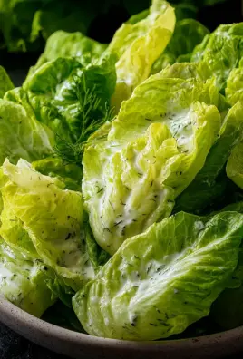 Kopfsalat mit Omas Sahne-Zitronen-Dressing