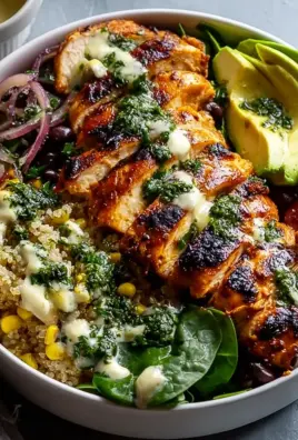 Leckere Chimichurri Grilled Chicken Bowl für Grillliebhaber