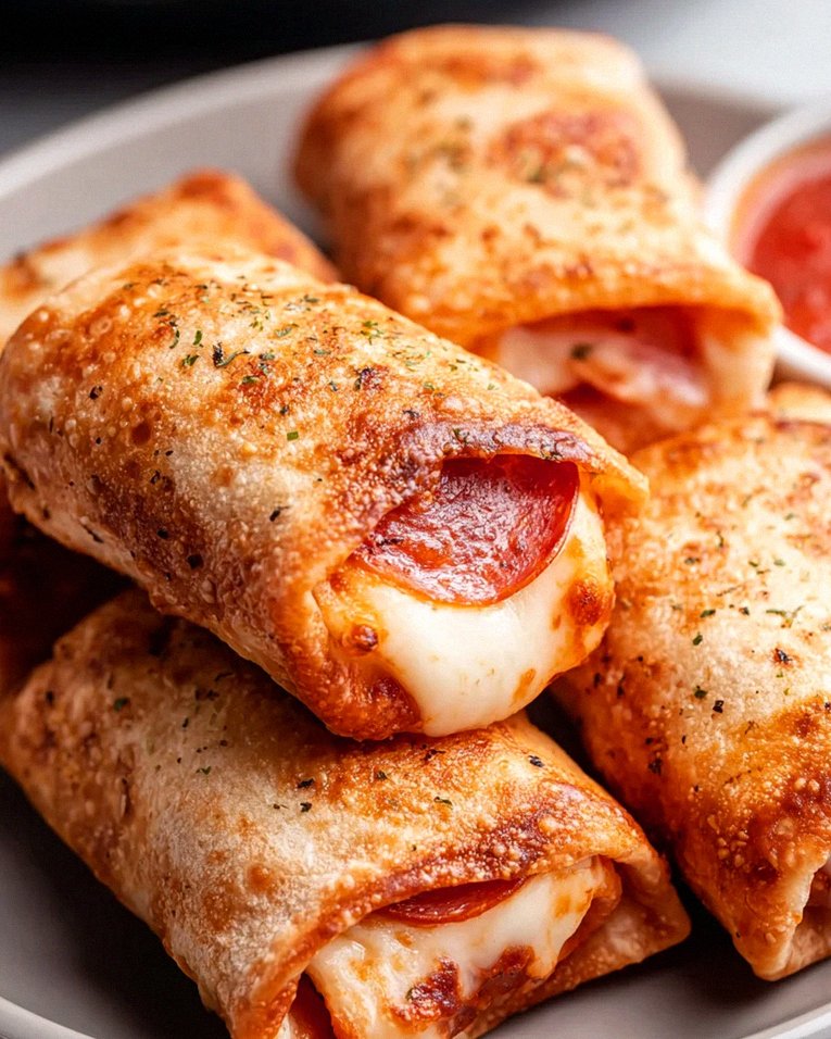 Leckere Pizza Rolls aus der Heißluftfritteuse Rezept – Schritt 2