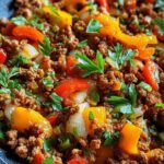 Low Carb Paprikapfanne mit Hackfleisch