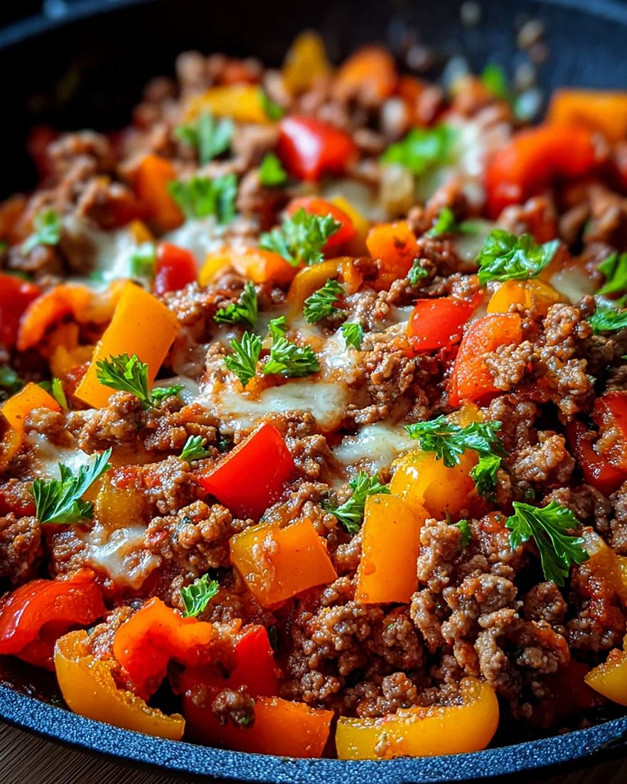 Low Carb Paprikapfanne mit Hackfleisch – Schritt 2