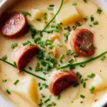 Mini Portionen Kartoffelsuppe mit Würstchen für Meal Prep