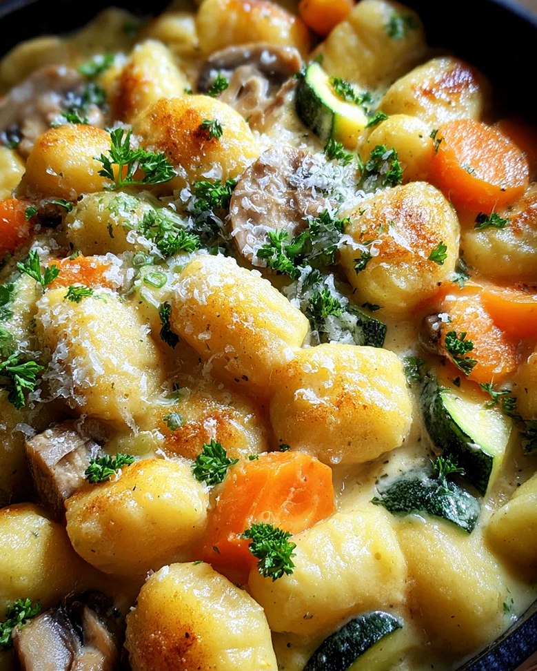 One Pot Gnocchi mit Rahmgemüse
