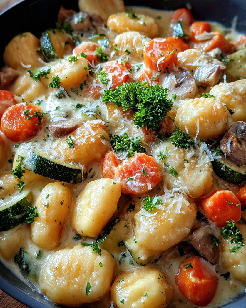 One Pot Gnocchi mit Rahmgemüse – Schritt 1