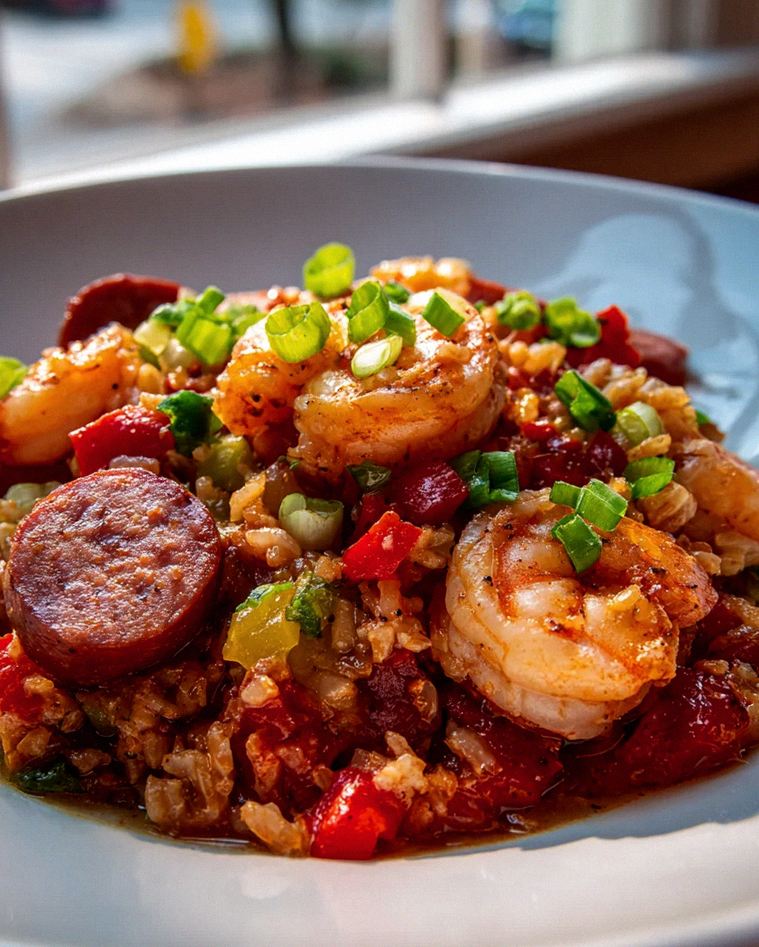 Pikantes Jambalaya mit Garnelen & herzhafter Rinderwurst – Schritt 2