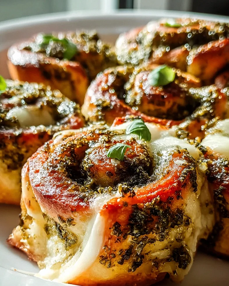 Pizzaschnecken mit Pesto & Mozzarella: Einfach & Lecker!