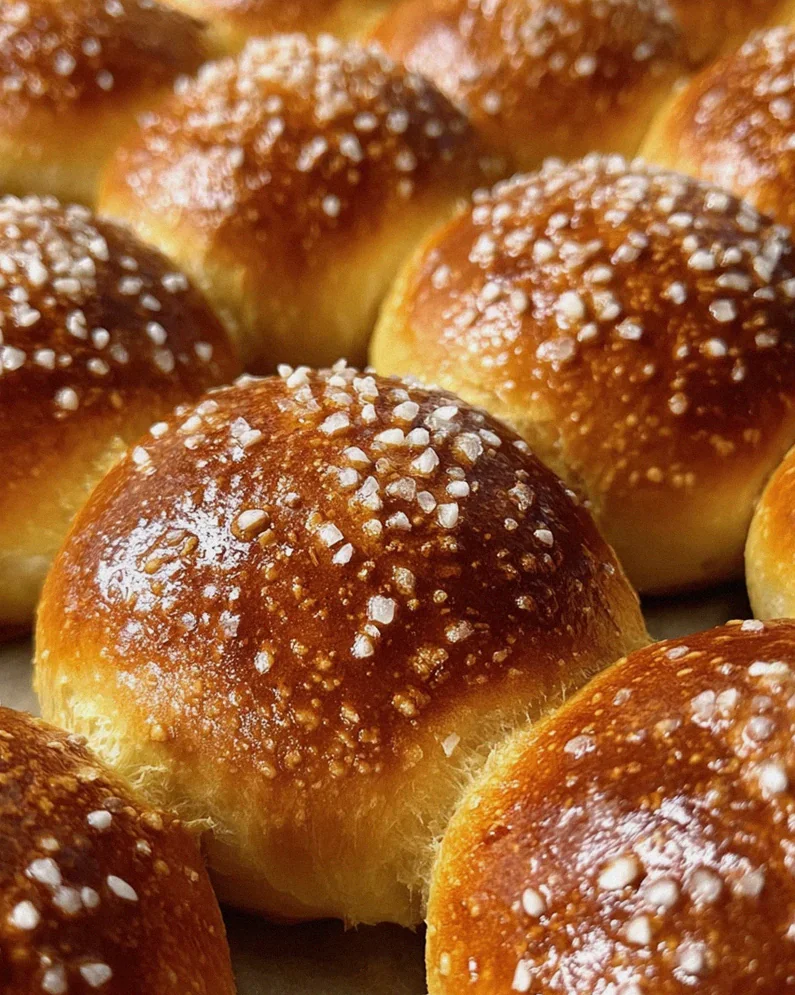 Rezept für Laugenbrötchen im Muffinsblech gebacken