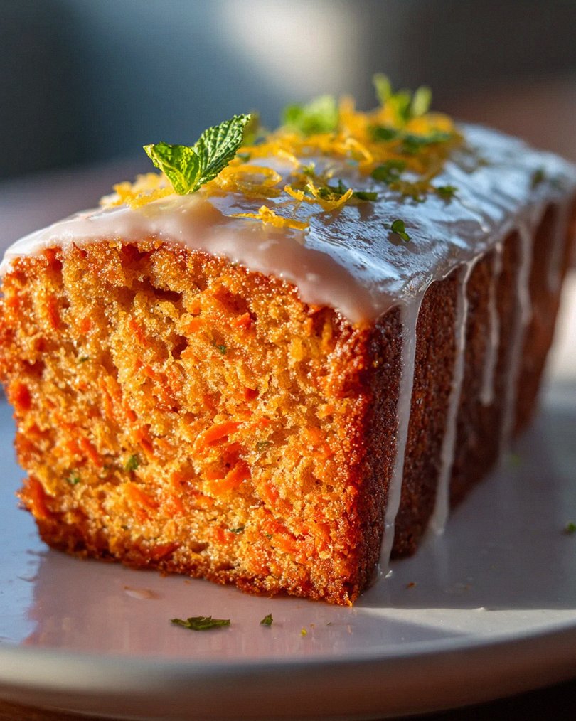 Saftiger Nussfreier Karottenkuchen mit Zitronenglasur