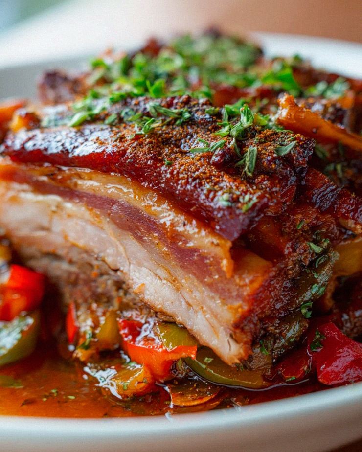 Schichtfleisch vom Gasgrill – unglaublich zart und aromatisch – Schritt 1