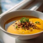 Schnelle Kürbissuppe mit gerösteten Kernen – extra lecker!
