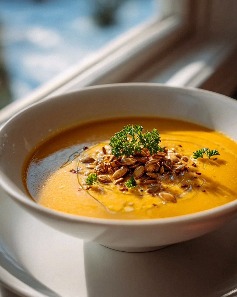 Schnelle Kürbissuppe mit gerösteten Kernen – extra lecker! – Schritt 1