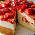 Schneller Erdbeerkuchen mit Schmand