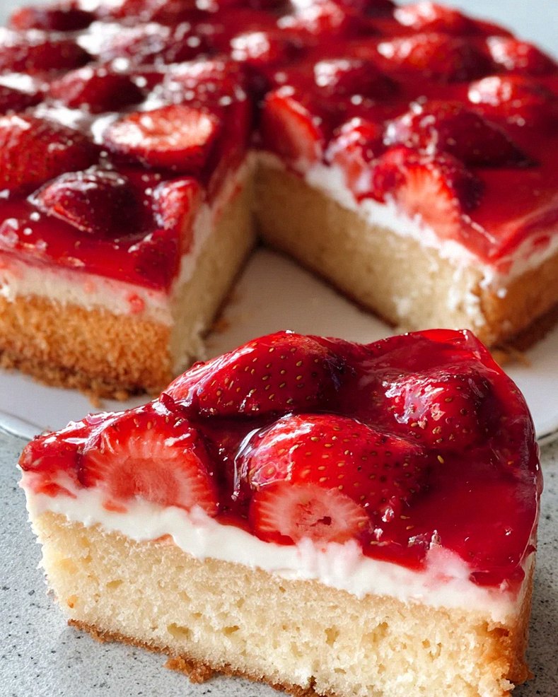 Schneller Erdbeerkuchen mit Schmand – Schritt 2