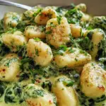Vegane Gnocchi mit cremiger Spinatsauce
